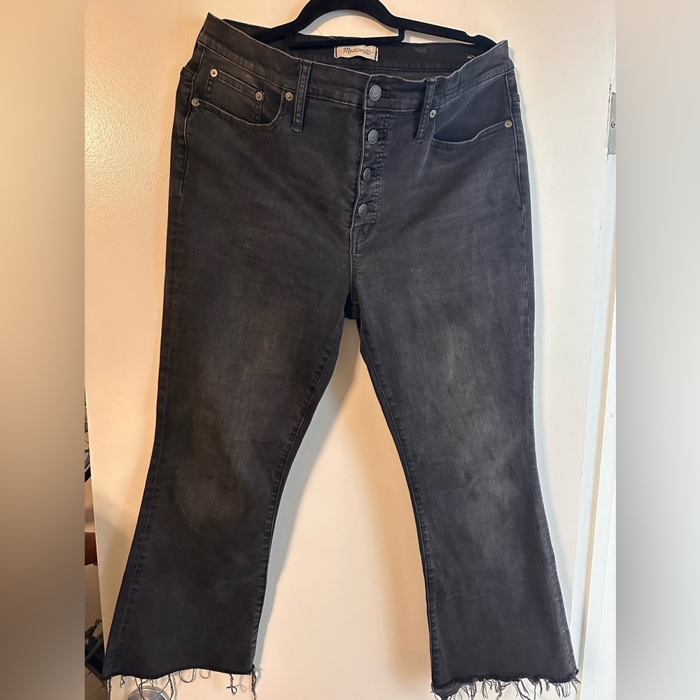 Cali Demi-Boot Jeans in Berkeley Black: Chewed-Hem Edition